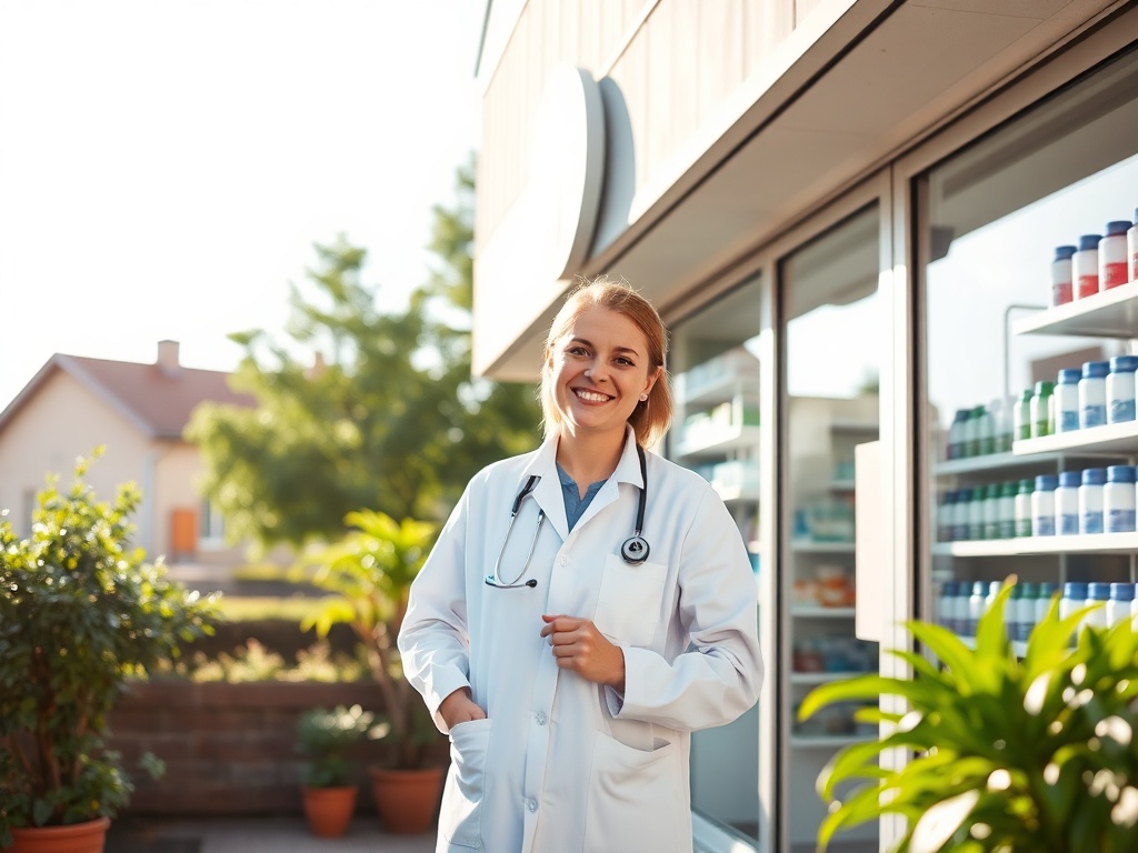 Mapa Kowala z zaznaczonymi placówkami medycznymi, ilustrująca kolejki do specjalistów w Kowalu